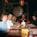 USA ID McCall 2002JAN19 006  We always go out for a nosebag after a day on the sleds. Ruth; Sipper; Stacy; yours truly; A Frame and Laurie. : 2002, 2002 - 3rd Annual Bed & Sled, Idaho, January, McCall, North America, USA
